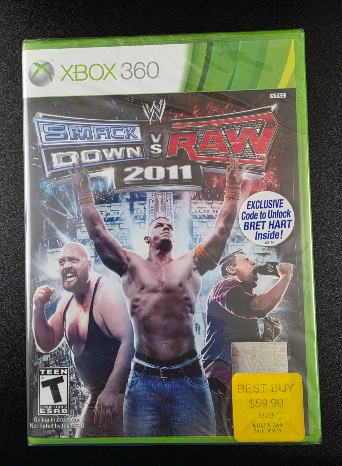 WWE SmackDown vs. Raw 2011 (Xbox 360, 2010) Exclusive Bret Hart Code New Sealed