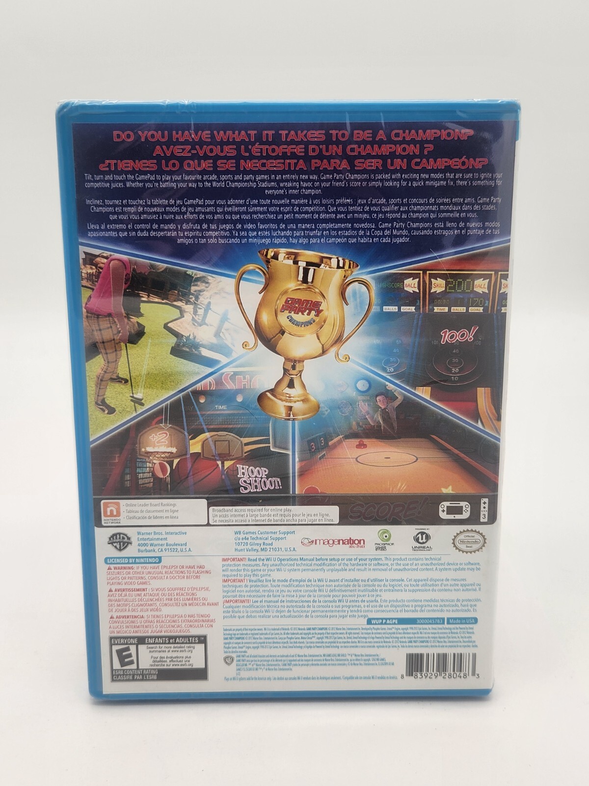 Game Party Champions (Nintendo Wii U, 2012) Brand New Factory Sealed US Version