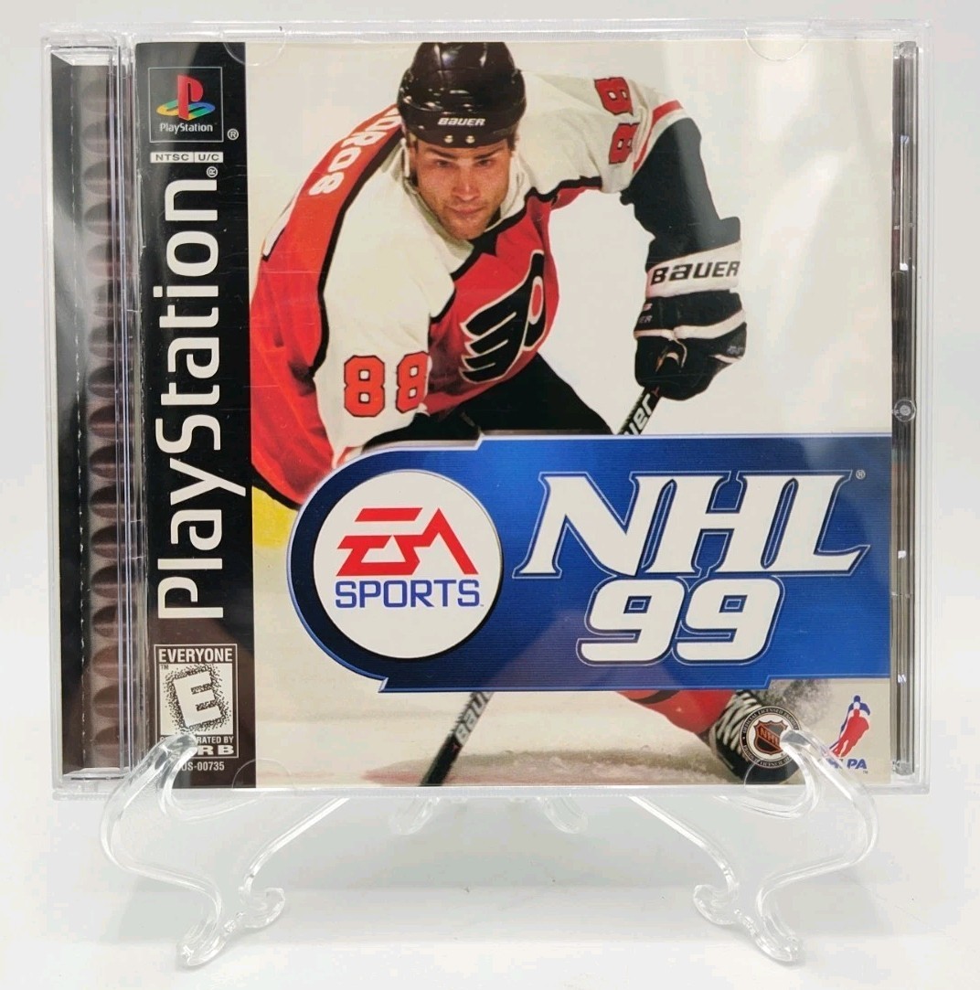 NHL 99 (PS1, 1998) *CIB w/ Reg Card + Case Protector* VGC* Black Label* Tested!