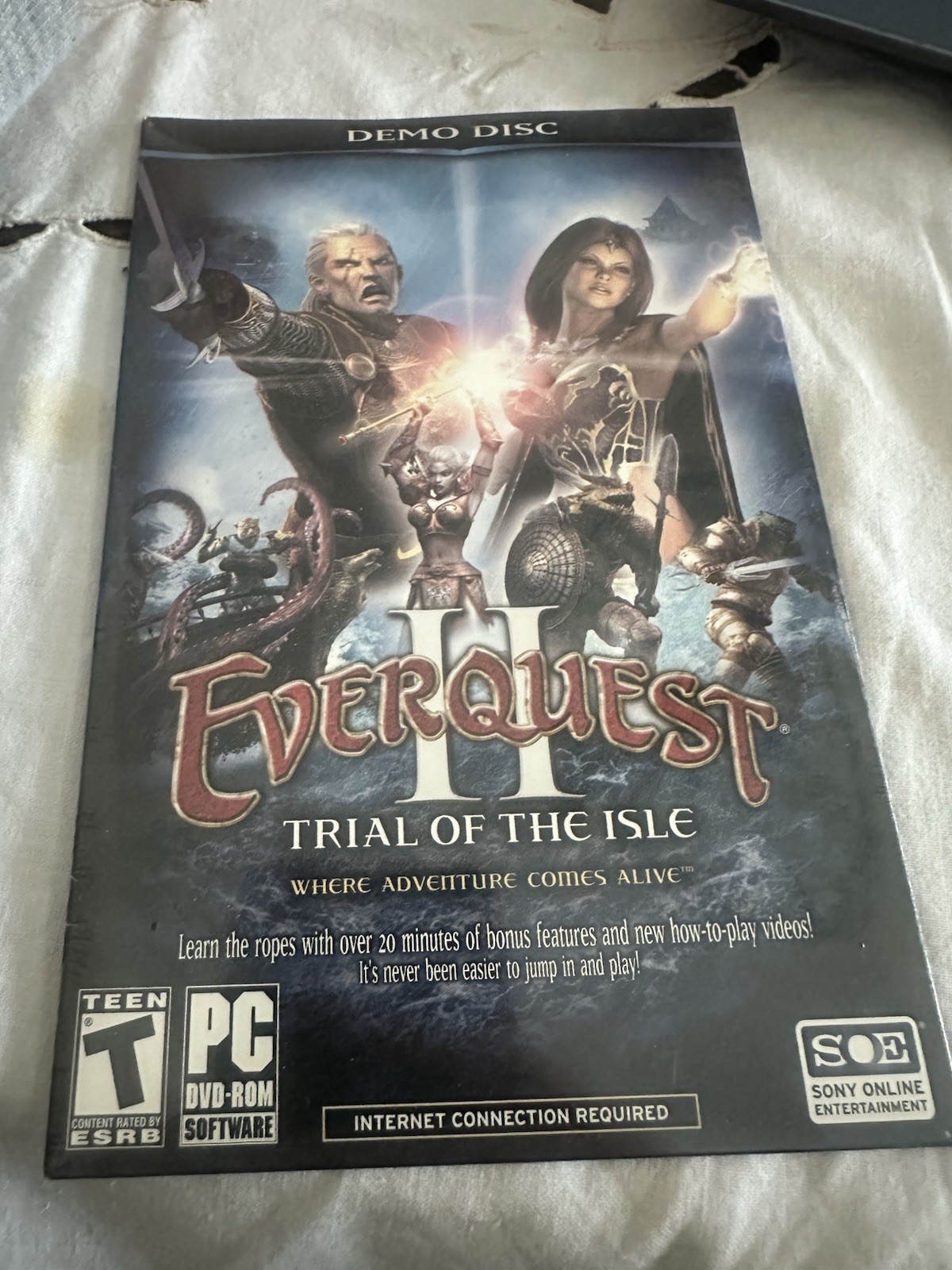 Everquest 2 Trial of the Isle Demo disc PC game SEALED! Rare!