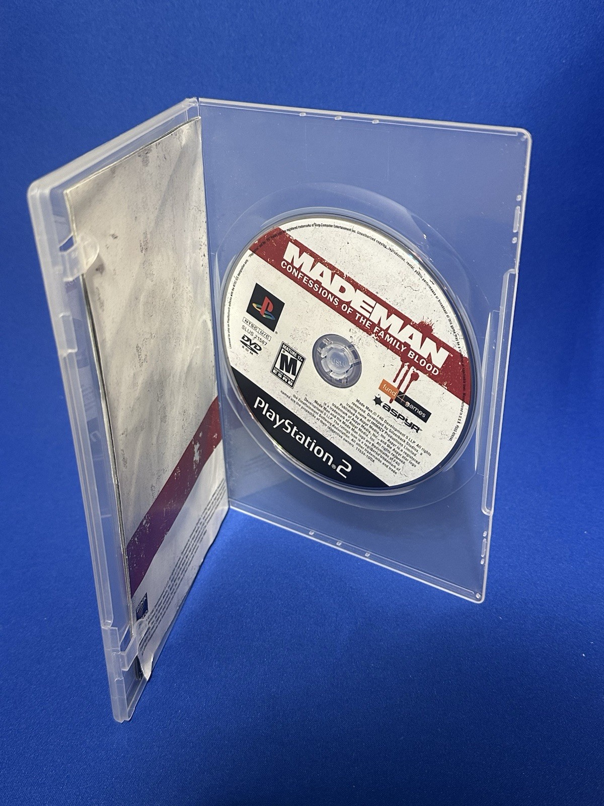 Aspyr Games Made Man Confessions Family Blood PS2 Action Adventure M NTSC Manual