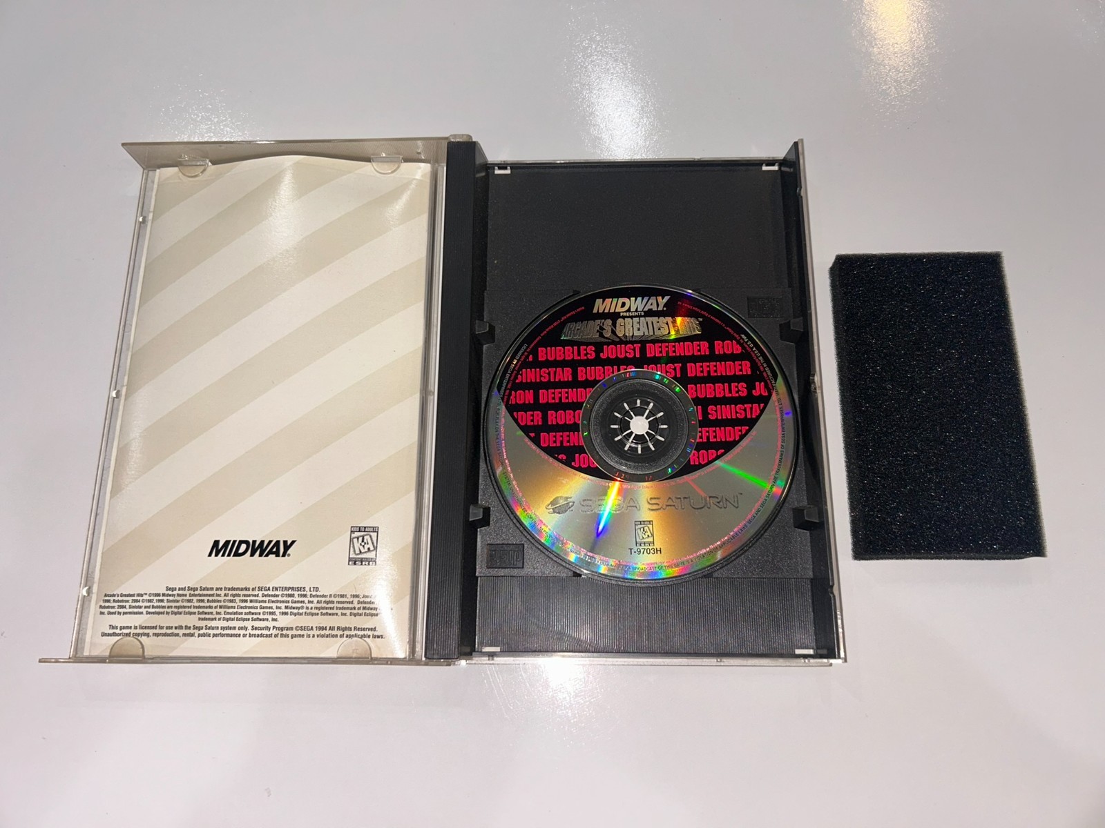 Midway Presents: Arcade’s Greatest Hits (Sega Saturn) CIB Complete w/Reg MINTY!