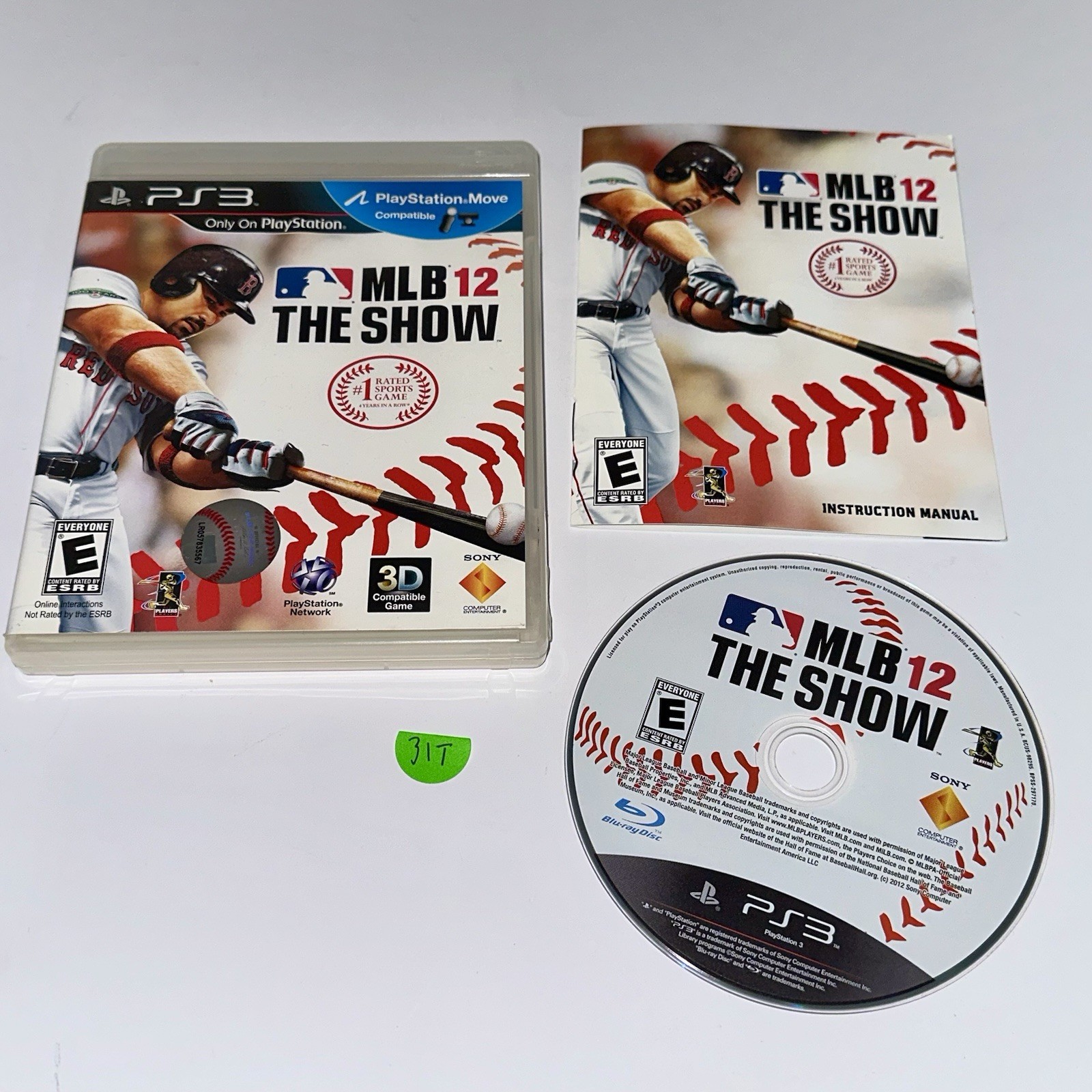 MLB 12: The Show (Sony PlayStation 3 PS3) *COMPLETE W/ MANUAL – TESTED 31T
