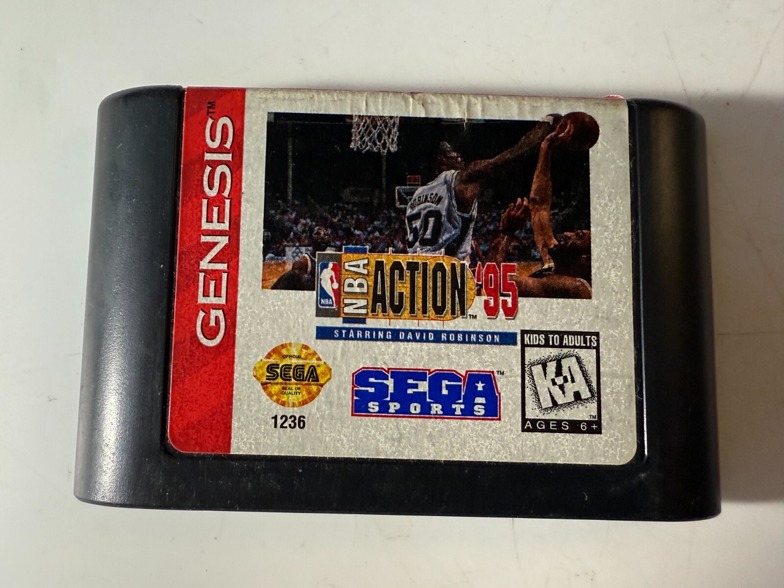 NBA Action ’95 Starring David Robinson (Sega Genesis, 1995) Cartridge Only