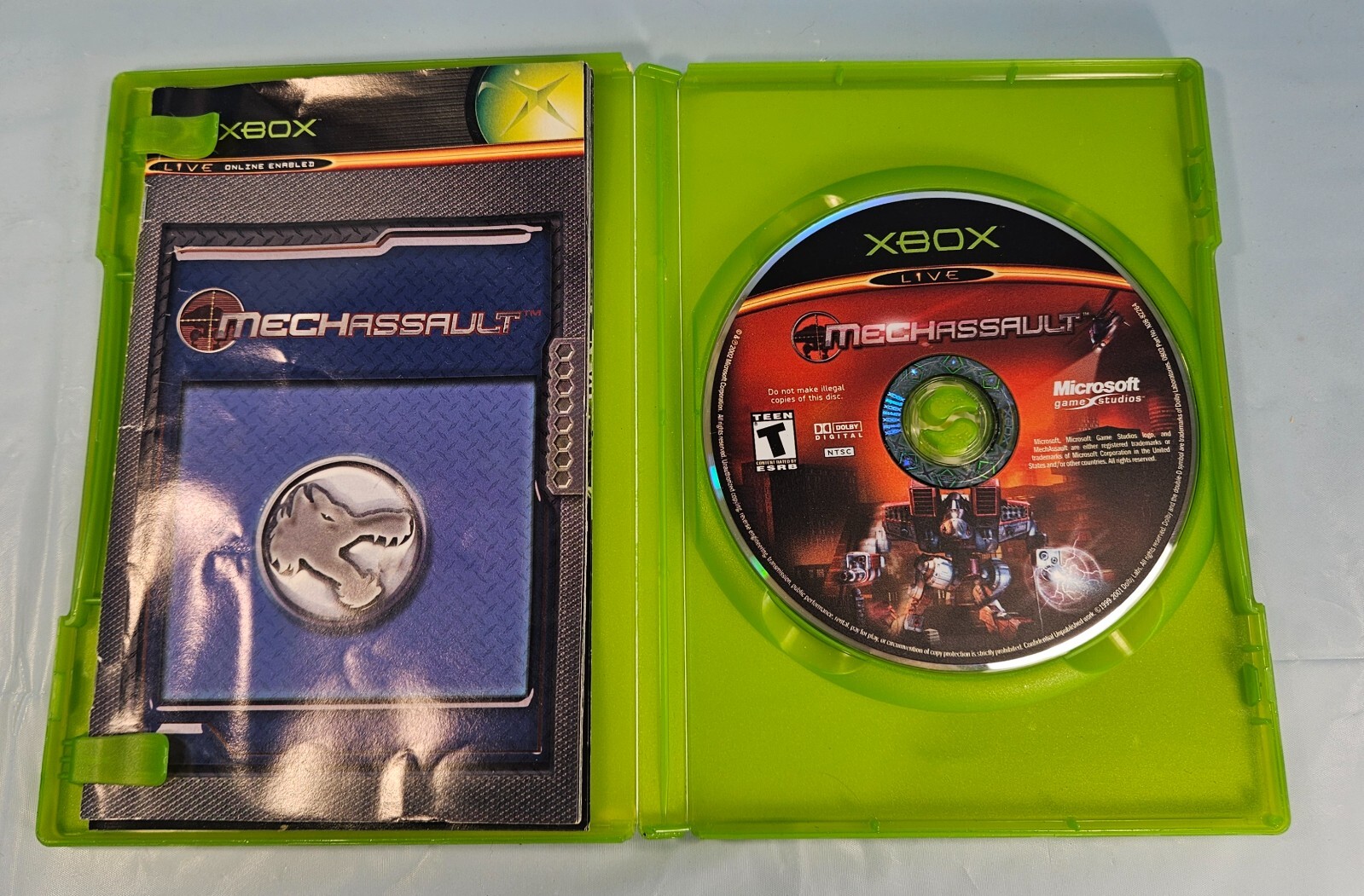 XBox Microsoft 2002 Mechassault Tested & Working Very Clean