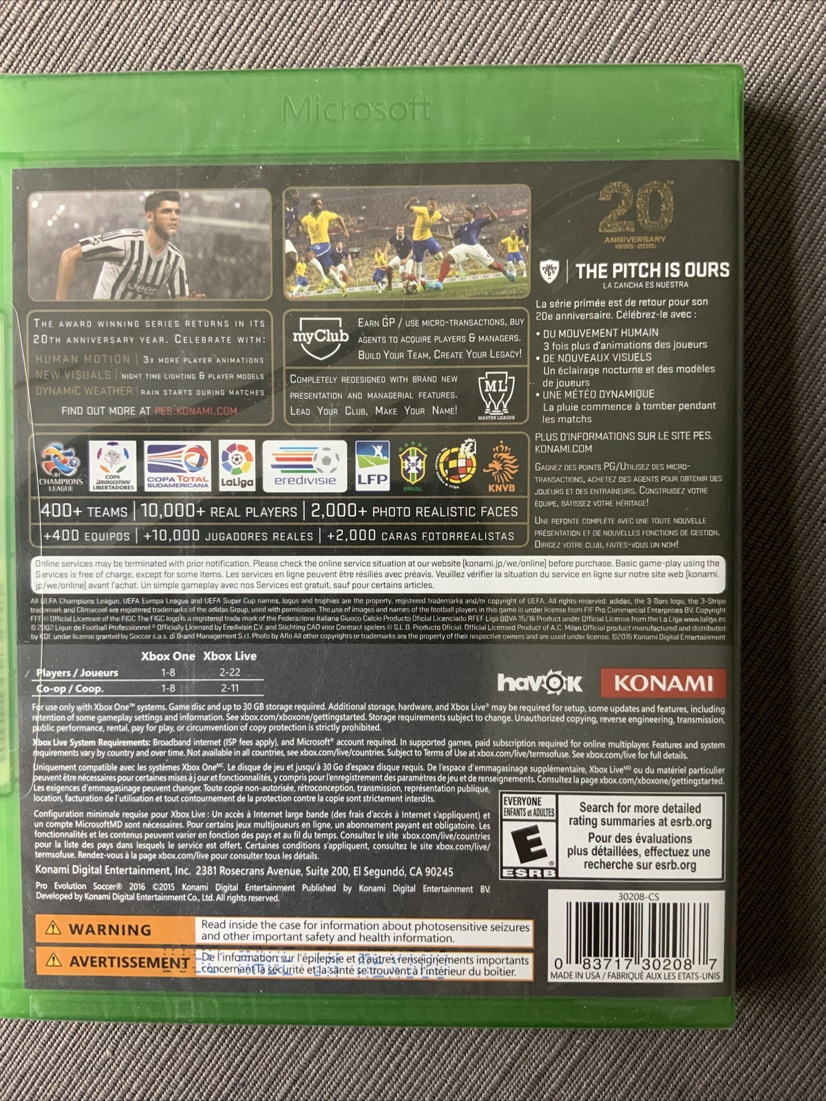 Pro Evolution Soccer 2016 (Microsoft Xbox One 2015)