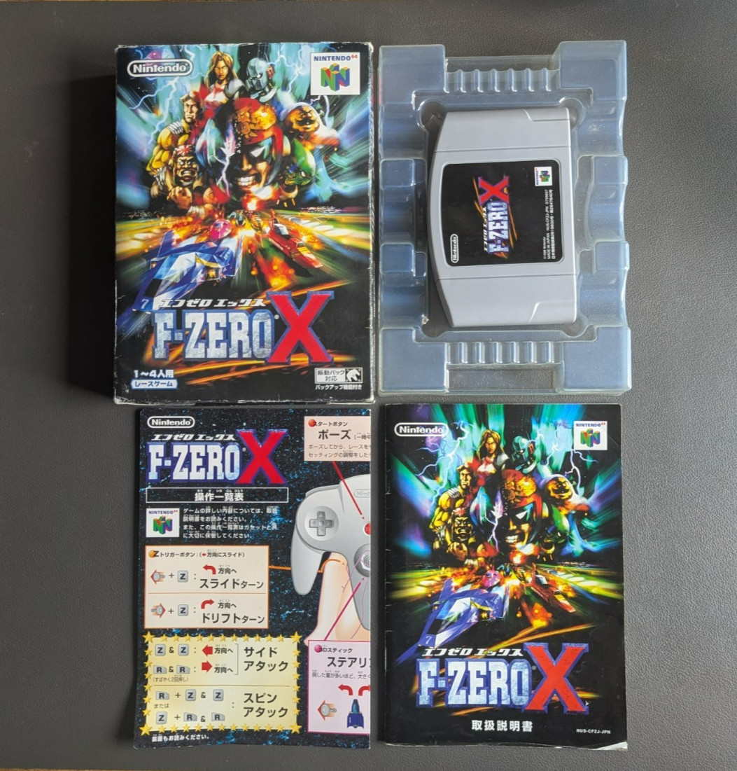 F-Zero X – N64 Japan – Tested & Working. Complete CIB. Nintendo 64