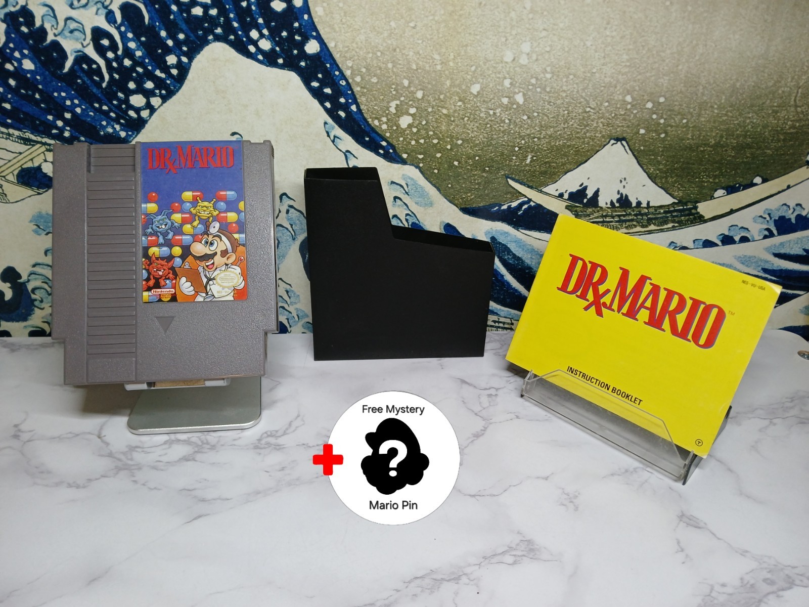 Dr. Mario (Nintendo NES, 1990) Cartridge Manual and Sleeve Tested Authentic