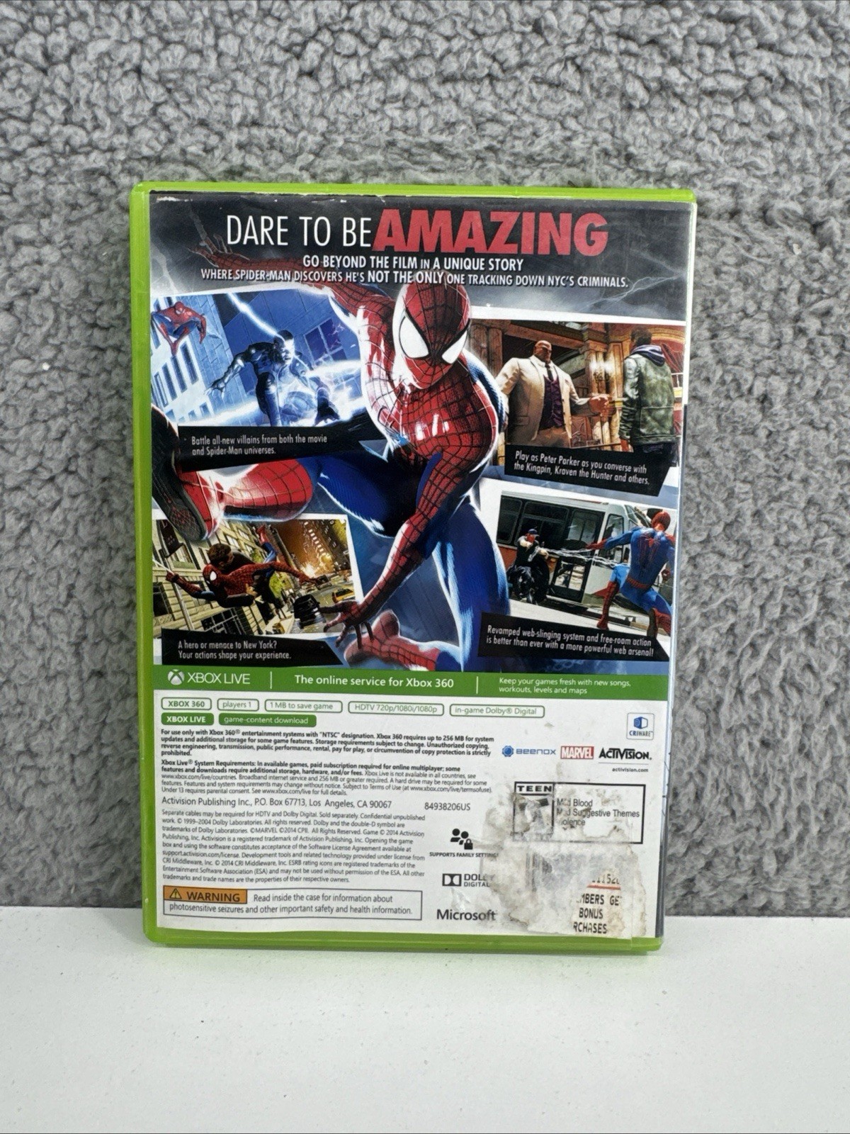 The Amazing Spider-Man 2 (Microsoft Xbox 360, 2014) Tested And Working