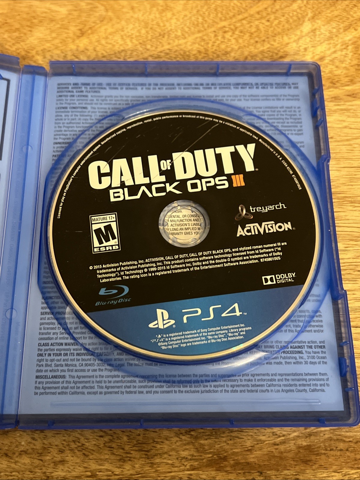 Call of Duty Black Ops III Sony Playstation,2015 PS4 Mature Video Game