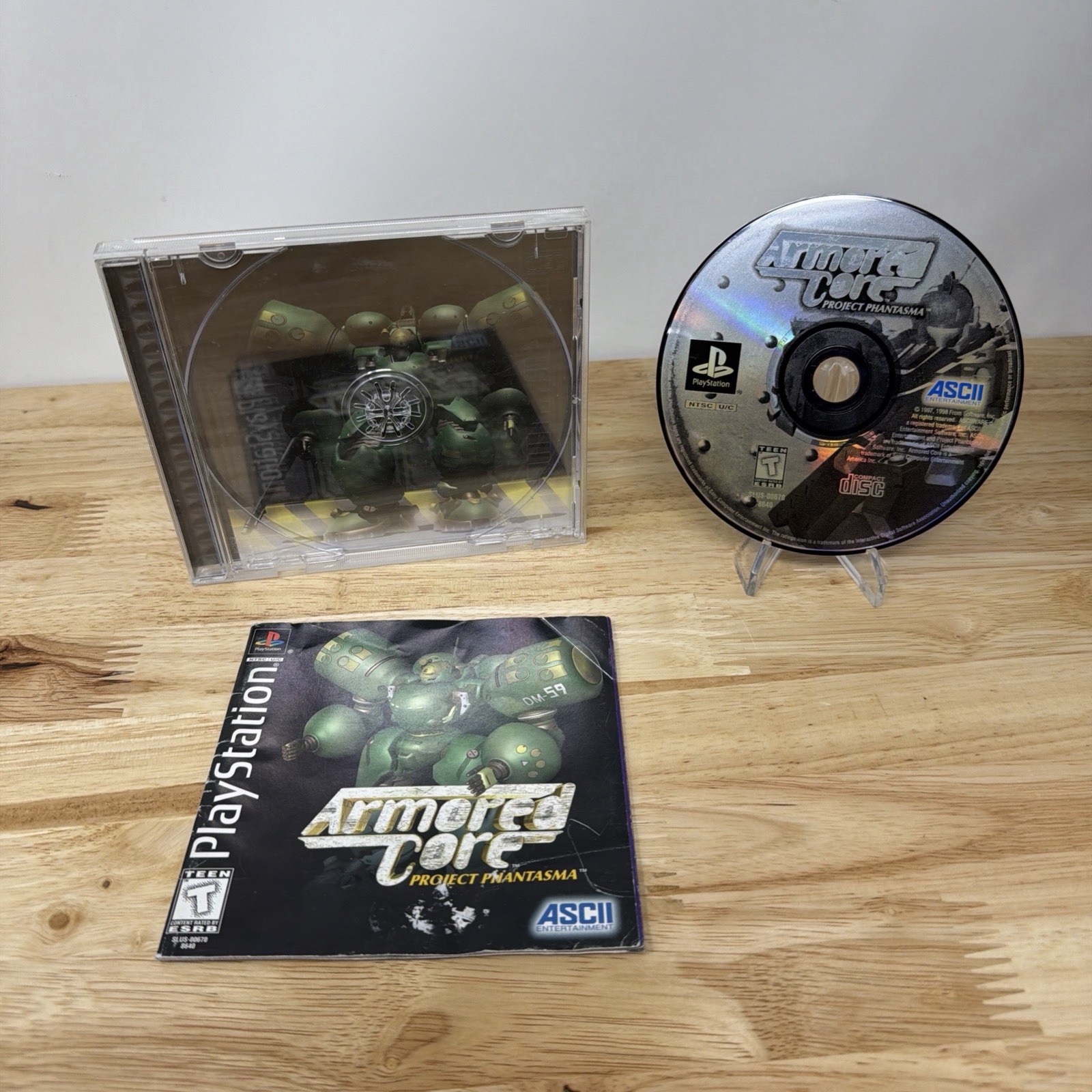 Armored Core Project Phantasma (PlayStation 1 PS1, ) Complete with Case & Manual