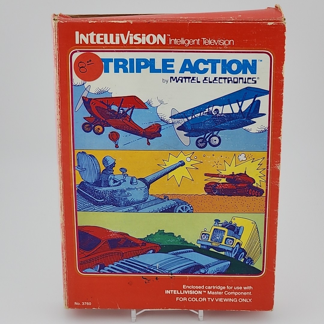 Triple Action (Intellivision, 1981) – Box – Platistic Insert – Cartridge
