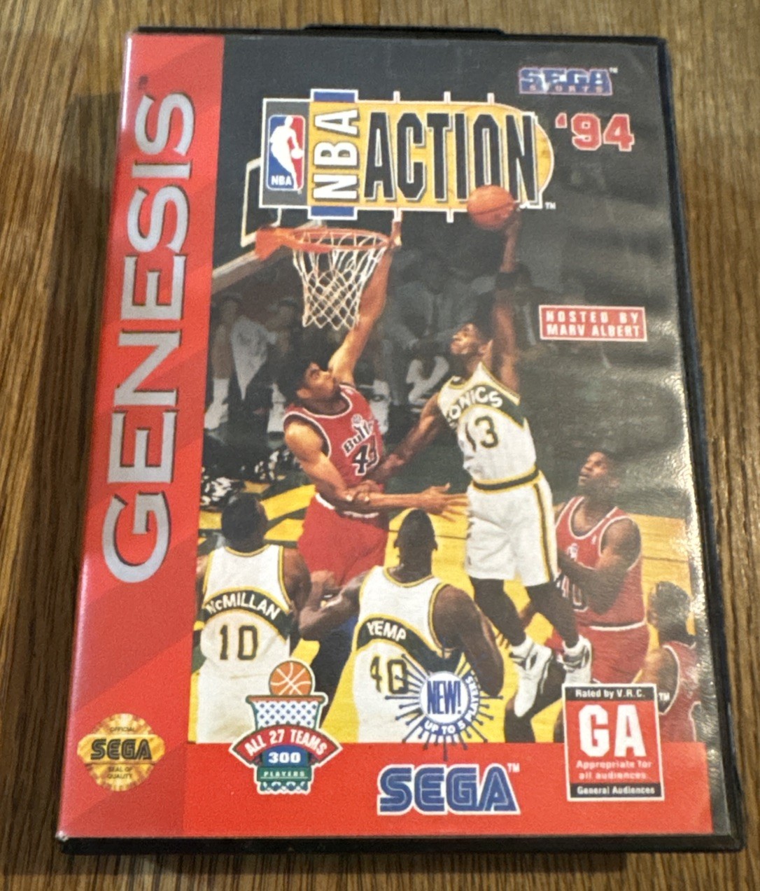 NBA Action ’94 Basketball (Sega Genesis) Great Condition CIB Tested Authentic