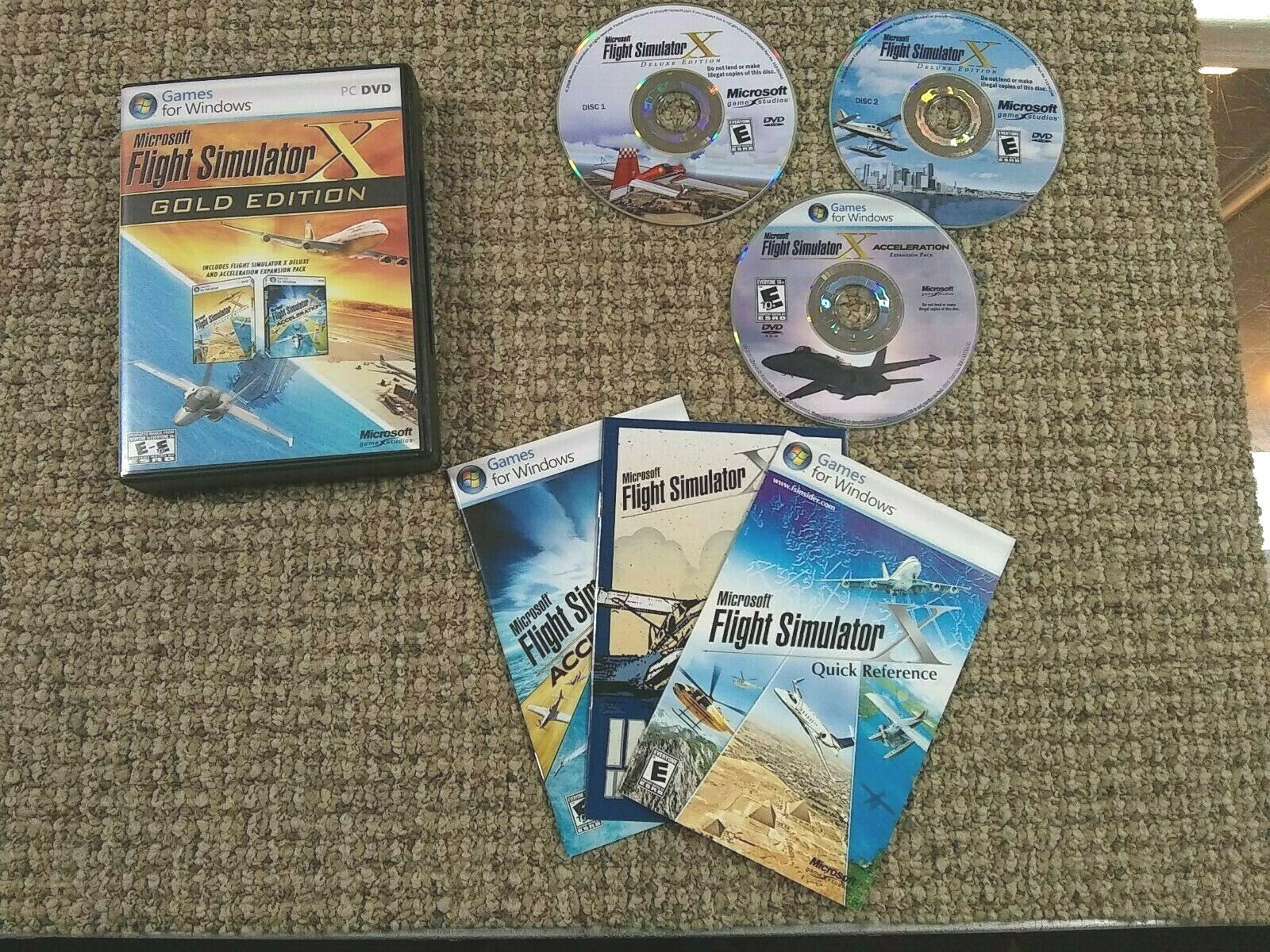 Microsoft Flight Simulator X: GOLD EDITION: 3 DVD Set (PC: Windows, 2008)