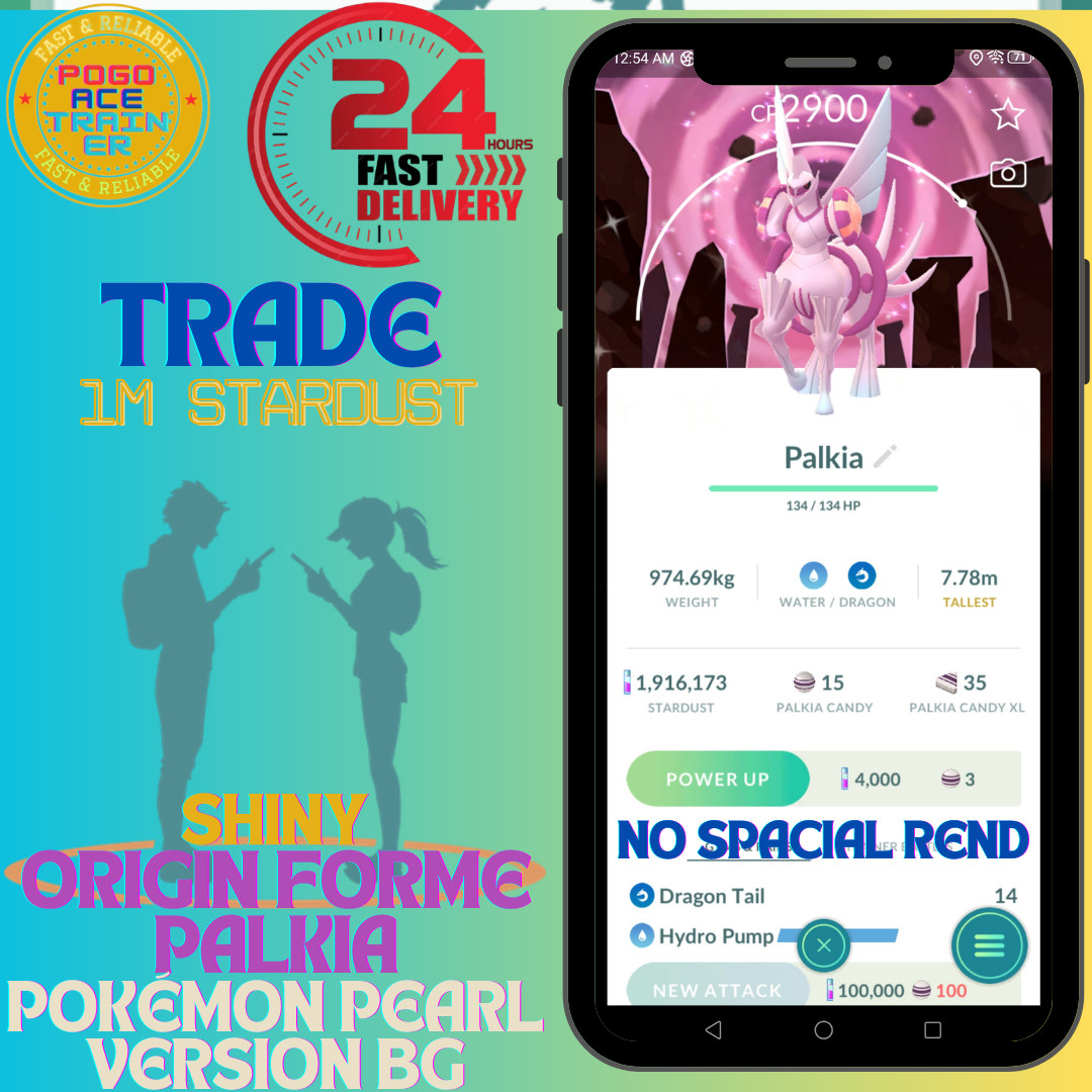 [SpecialBG] Shiny Palkia O – No Spacial Rend- Pokémon Pearl Version BG✨FAST 24H✨