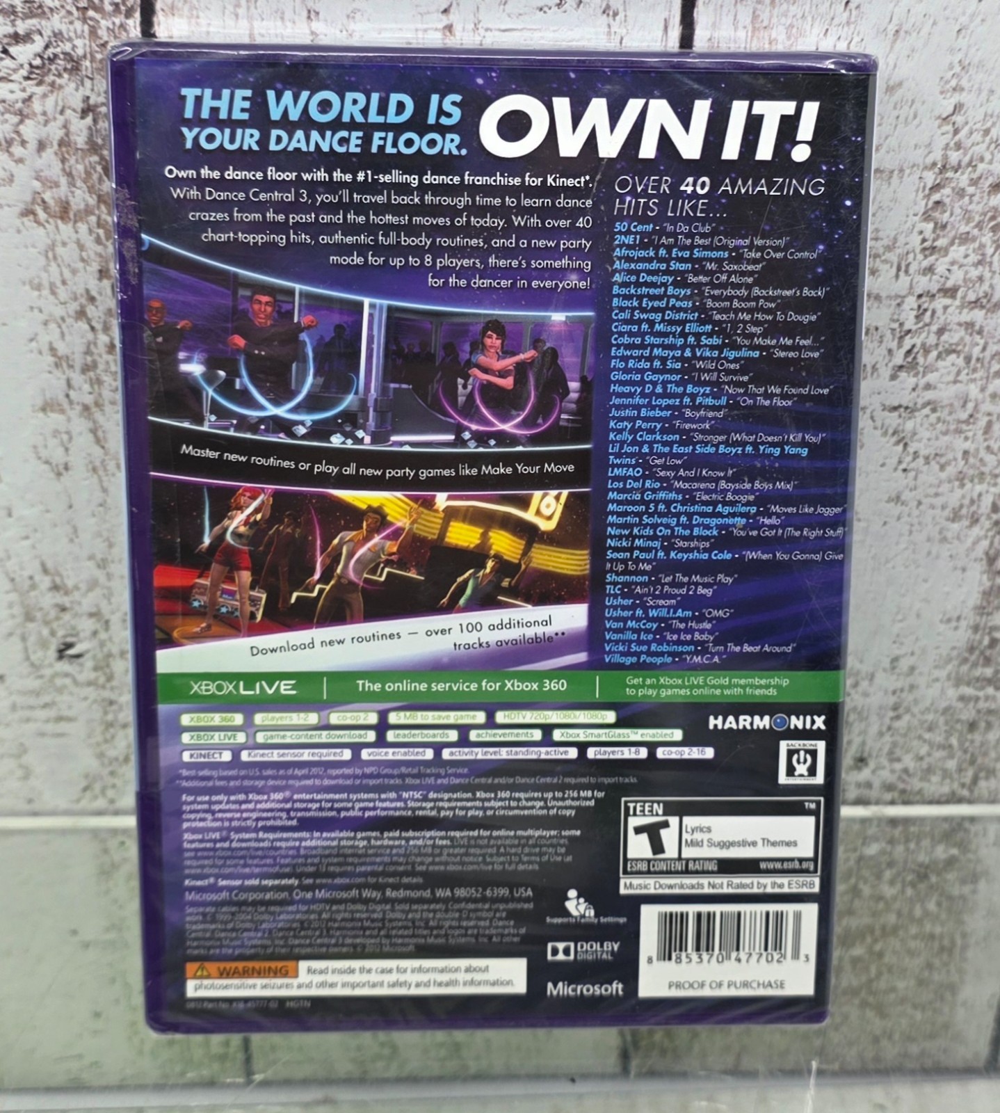 Dance Central 3 Xbox 360 Kinect Game Brand New Factory Sealed NTSC Harmonix T