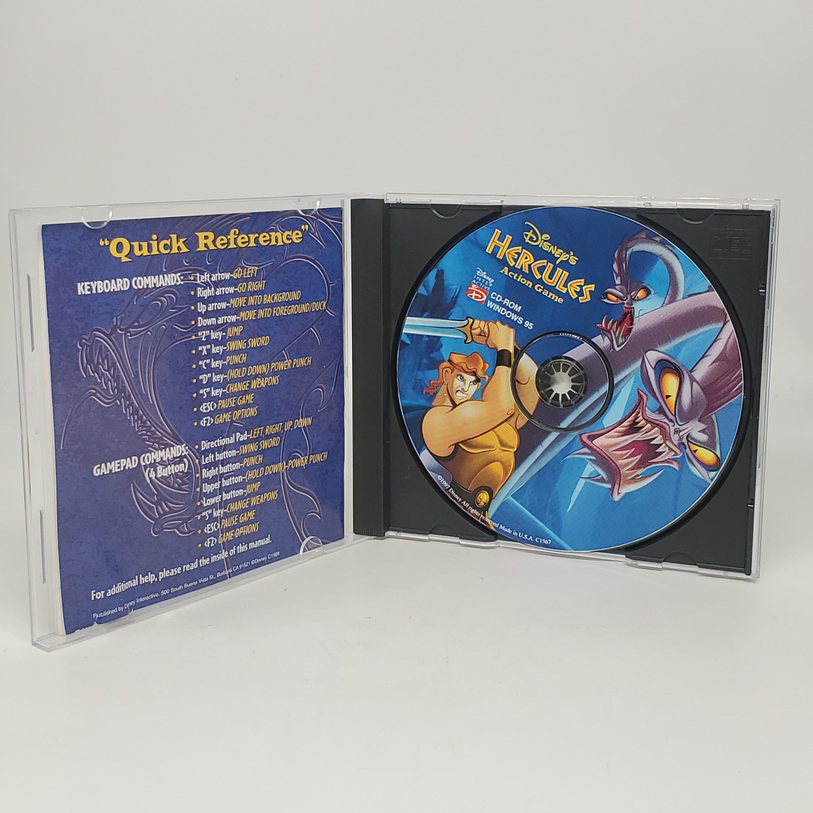 Hercules Disney Interactive PC CD-ROM Windows 95 Game CIB Good Condition