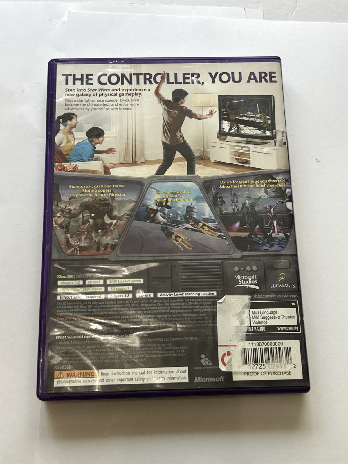 Kinect Star Wars [Xbox 360-Game & Box Only-Tested