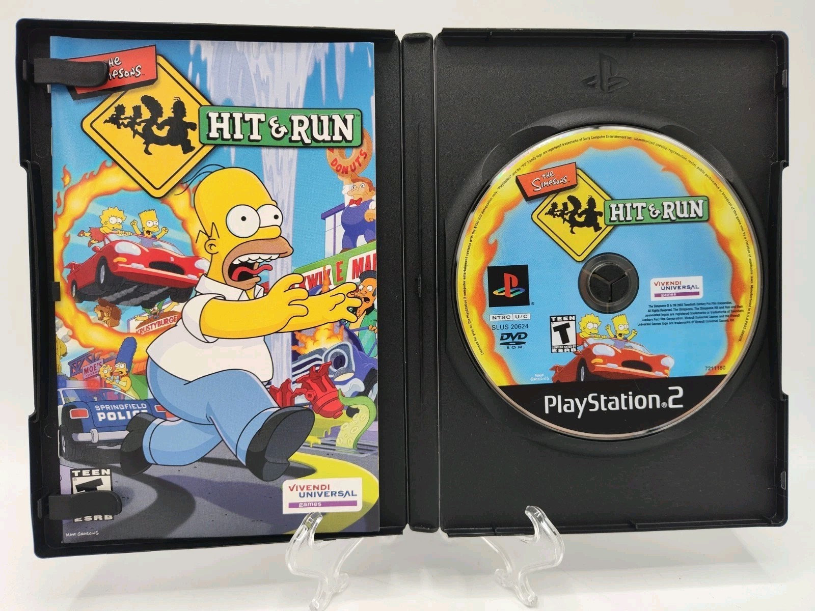 The Simpsons Hit & Run (Sony PlayStation 2 PS2, 2003) CIB w/ Reg Card VGC Tested