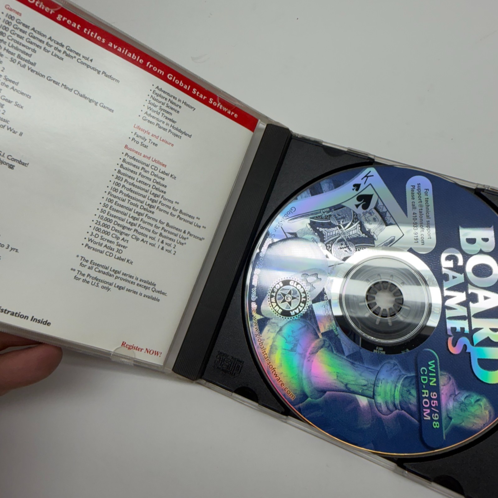 10 Pro Board Games PC CD ROM Game Global Star Software 2001 Windows 95/98 OLD