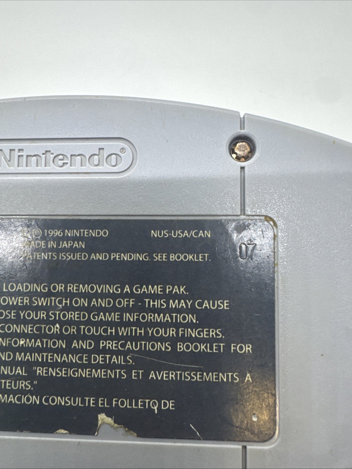 Nintendo Super Mario 64 Nintendo 64 N64 K-A NTSC-U/C (US/Canada)