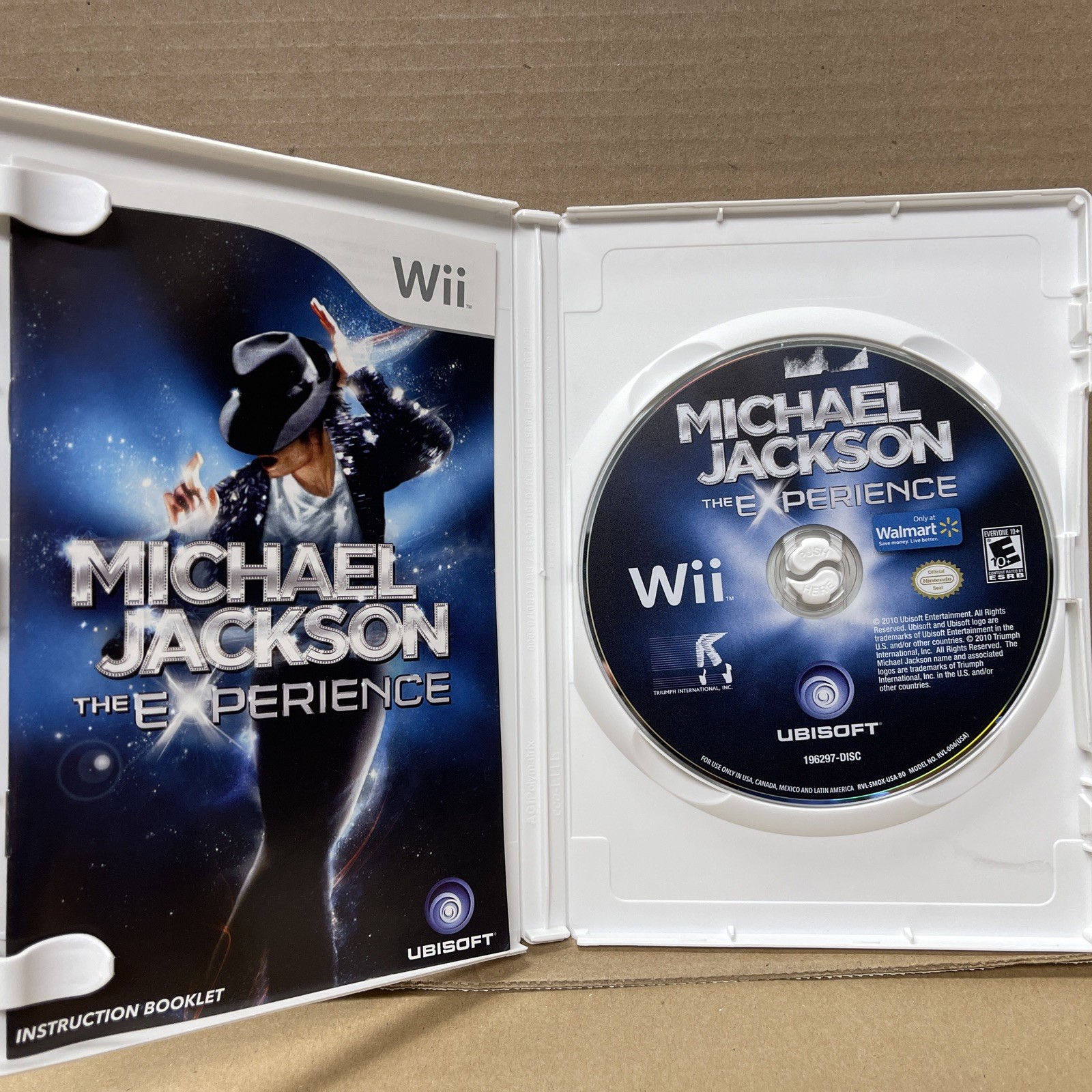 Wii Michael Jackson The Experience Game- Ubisoft- With Case And Instructions