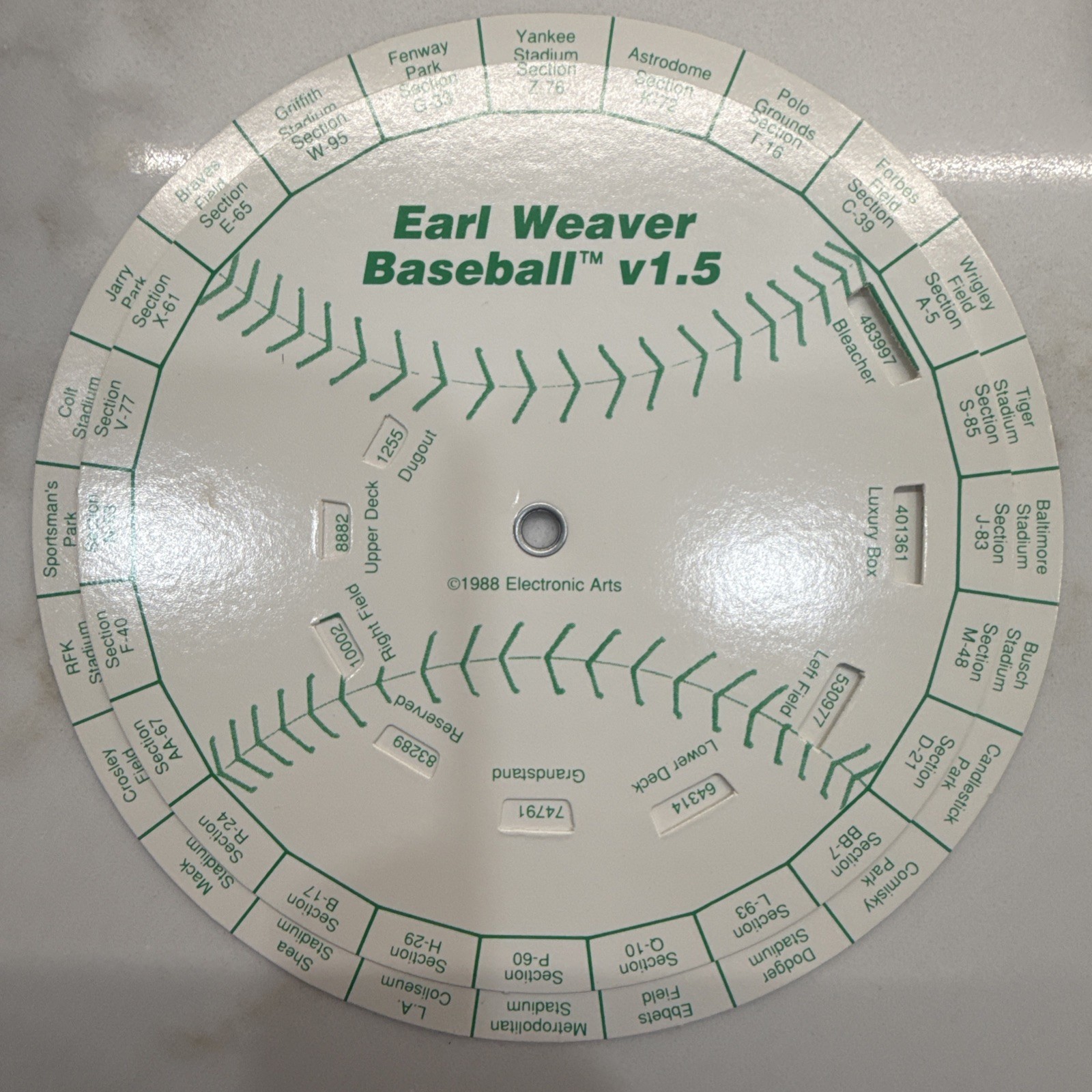 Earl Weaver Baseball IBM PC, Tandy (5.25”) 1987 Electronic Arts Game – Complete
