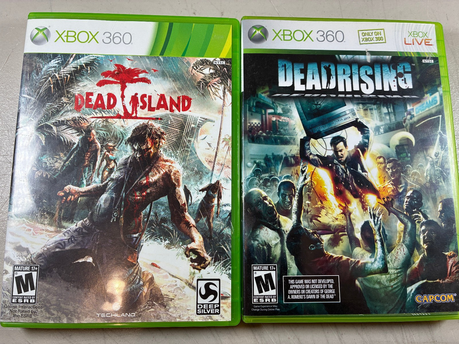 CIB Xbox 360 Lot Dead Rising / Dead Island Complete w/ Manuals Rated M