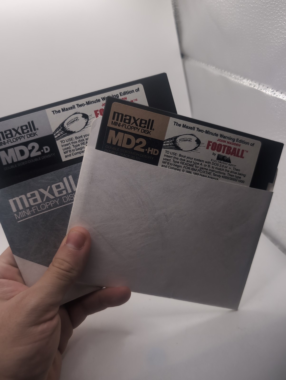 Maxell 1988 John Madden Football EA Two-Minute Warning IBM 5.25″ Floppy Disk