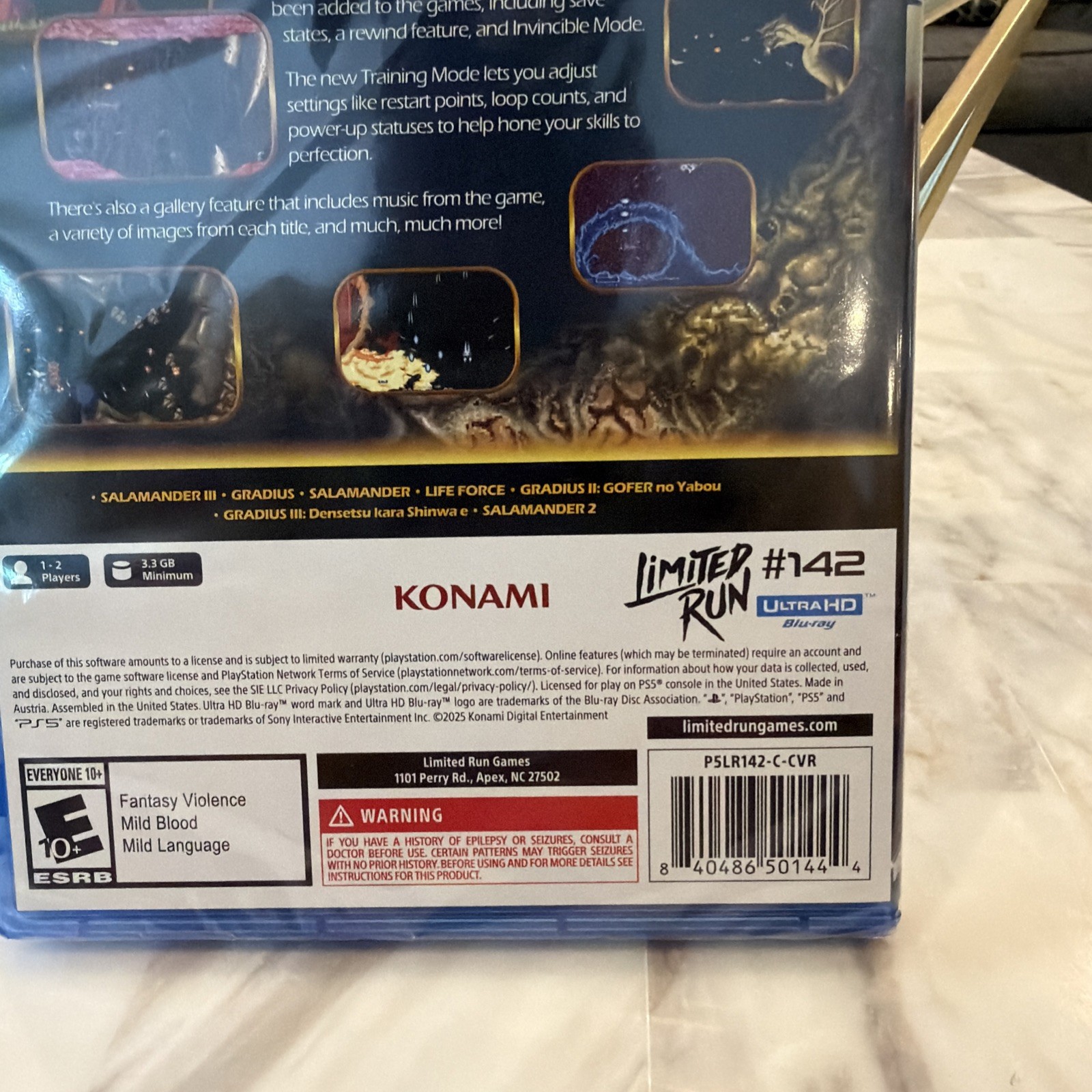 PS5 Gradius Origins Collection Limited Run Salamander Cover Playstation 5 NEW