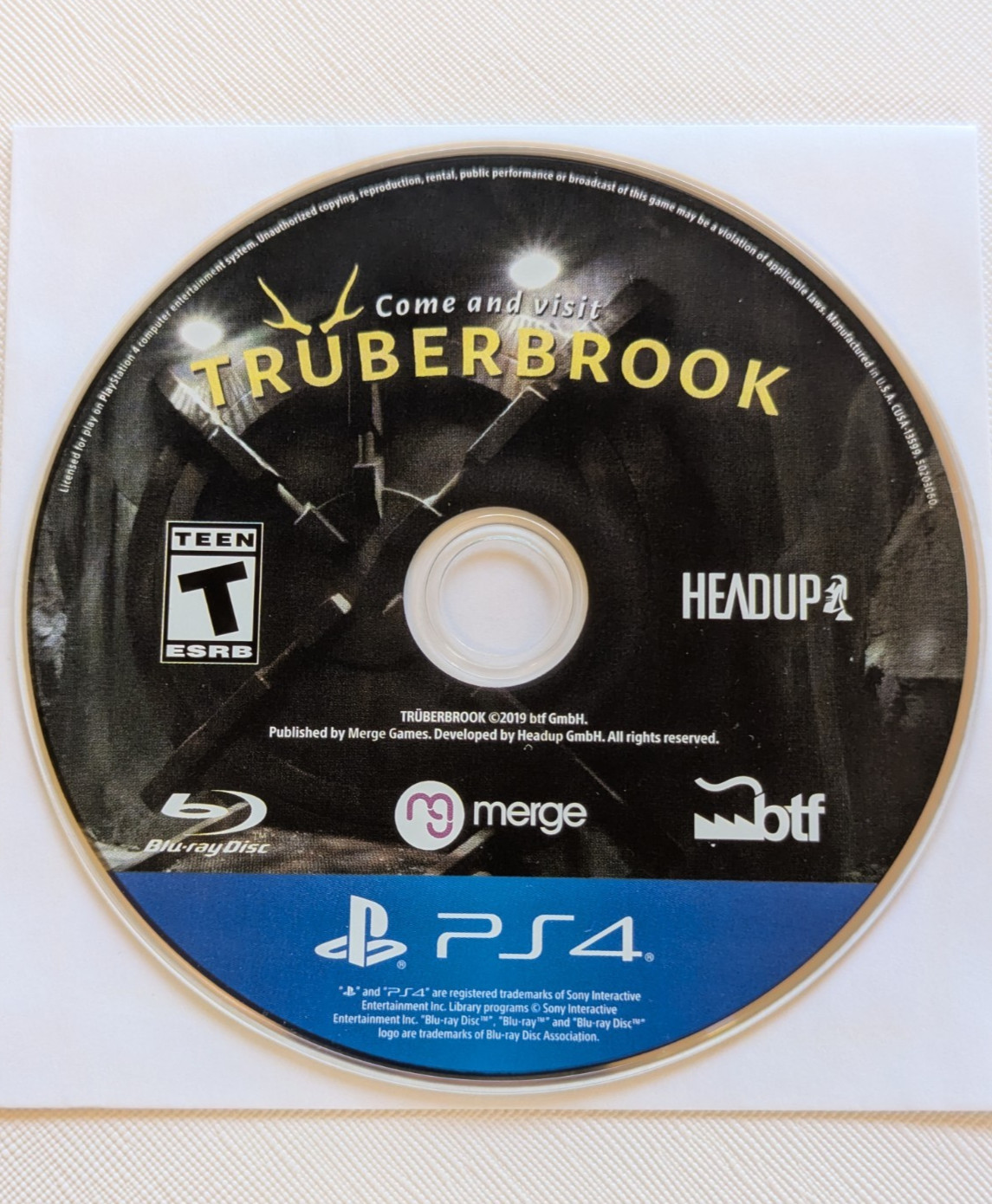 Truberbrook (Sony PlayStation 4, 2019) PS4 Disc Only – Tested