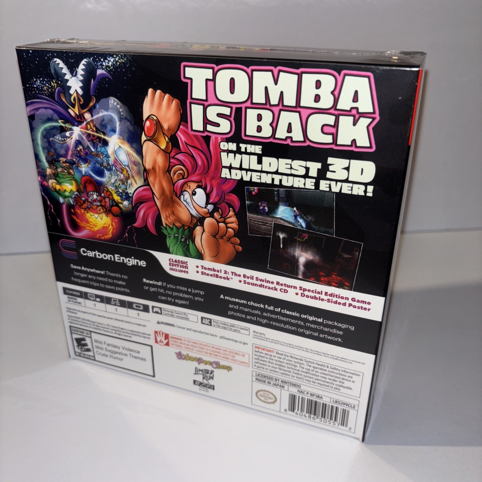 TOMBA 2 CLASSIC COLLECTORS EDITION LIMITED RUN GAME THE EVIL SWINE RETURNS ESRB!