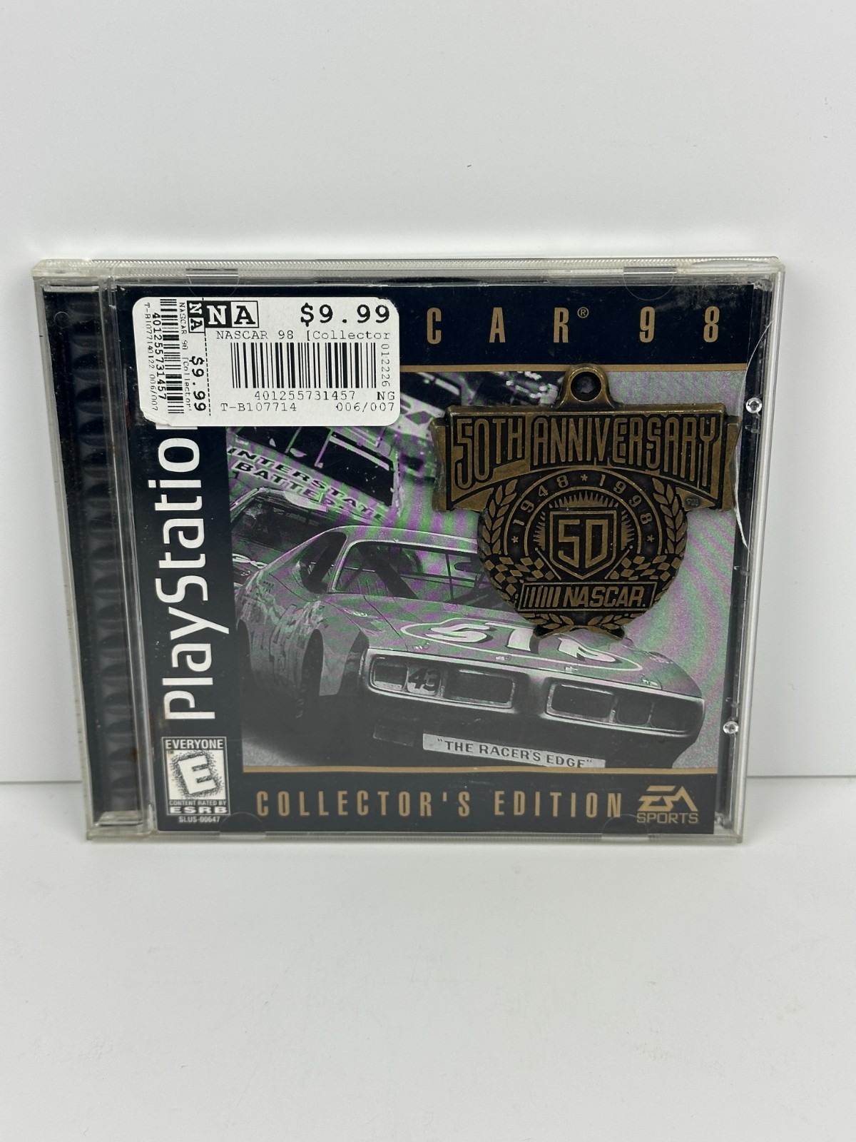 NASCAR 98 Collector’s Edition Playstation 1 PS1 w/ 50th Anniversary Medal Rare