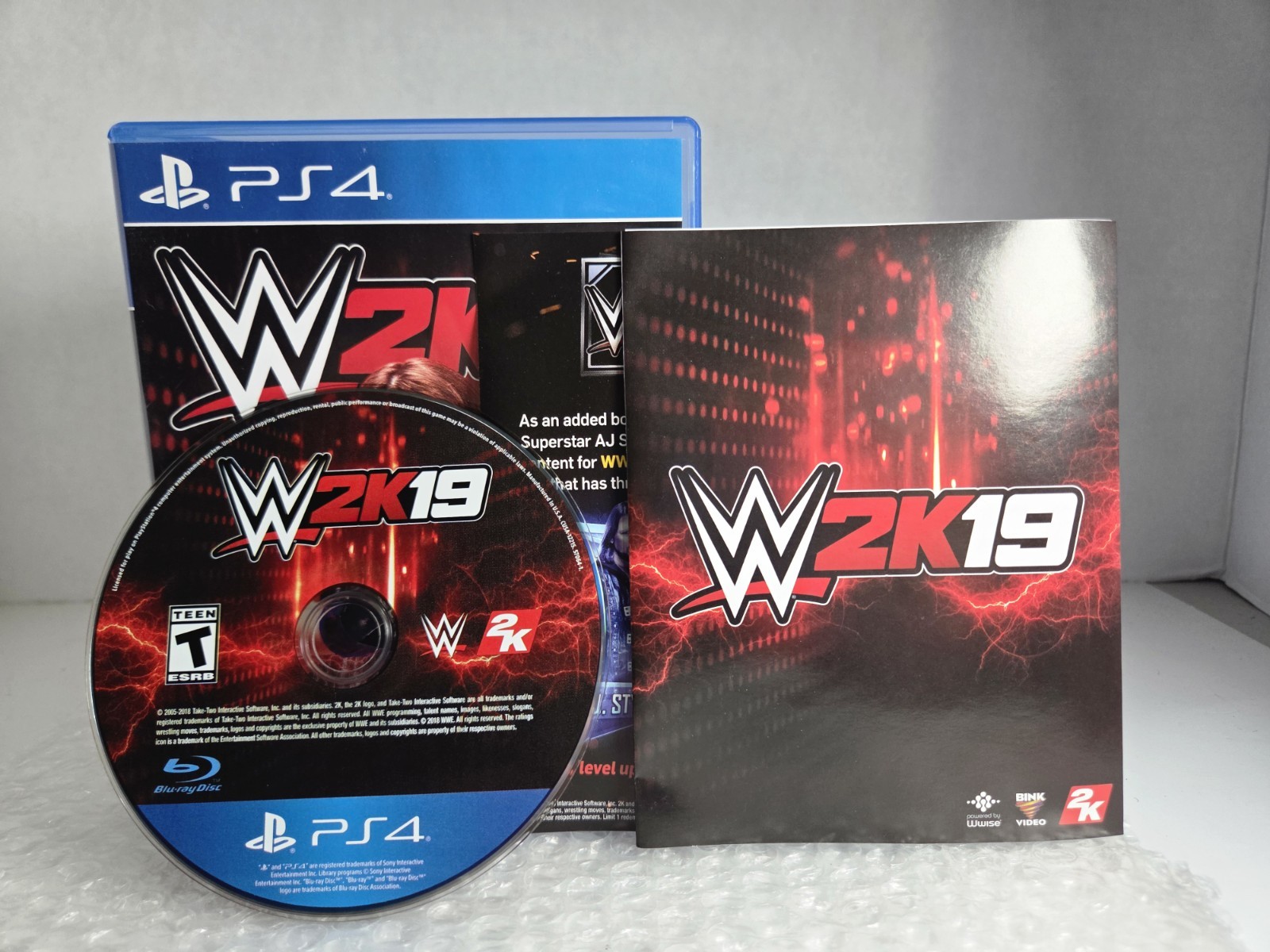 WWE 2K19 PS4 Sony PlayStation 4 2018 Complete In Box CIB Tested Take Two 2k Game