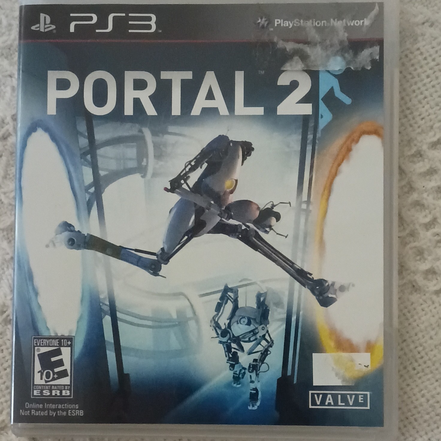 Portal 2 PS3 Valve Puzzle E10+ NTSC-U/C 2011 Multiplayer Disc w/ Case