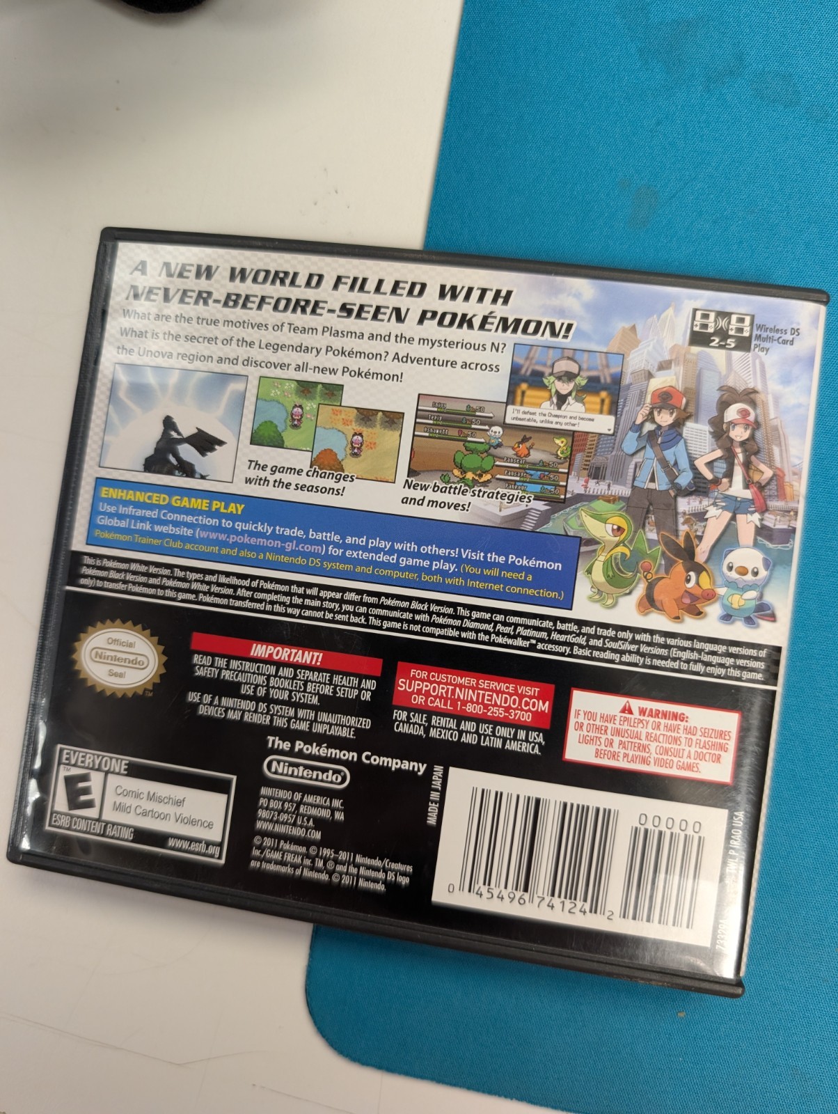 Pokemon White Version (Nintendo DS, 2011), AUTHENTIC, COMPLETE IN BOX