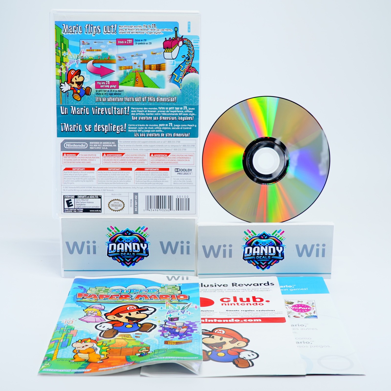 Super Paper Mario Nintendo Selects CIB W/ Manual – Wii