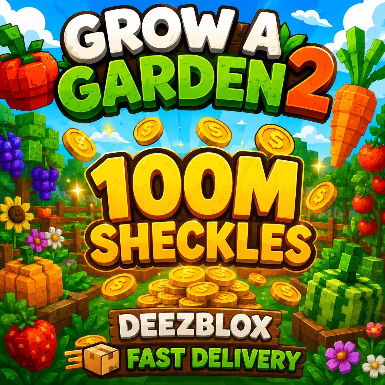 Grow a Garden 2 | 100M Sheckles With Daily Deal | Very Fast Delivery! 🪴🪴