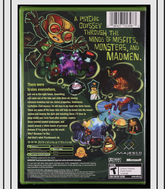 9.6 A+ 1ST PRINT GOLD DISC SWEEPSTAKES! Psychonauts Xbox WATA NOT PSA CGC VGA