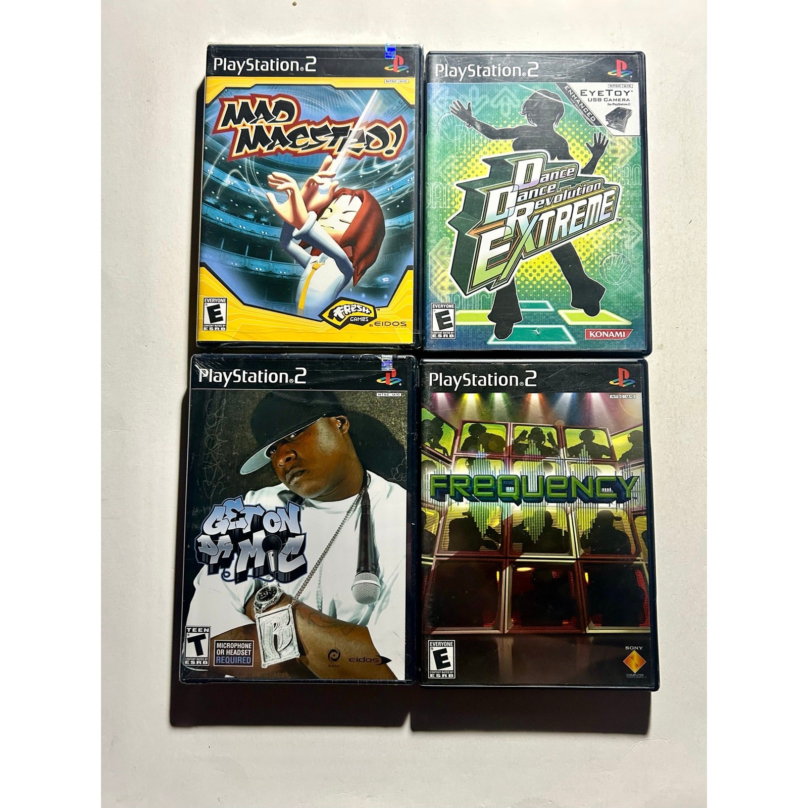 PlayStation 2 PS2 Music bundle Video Game lot🔥Works Mad Maestro Frequency DDR