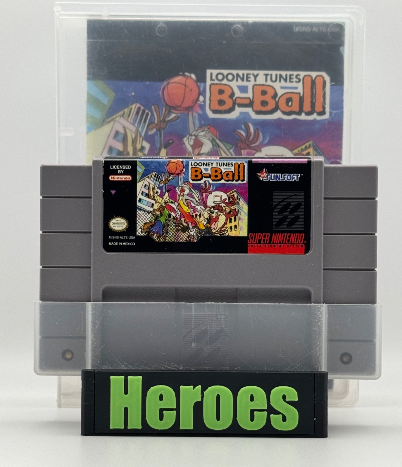 Super Nintendo SNES Looney Tunes B-Ball, Game, Instructions, Case, Verified