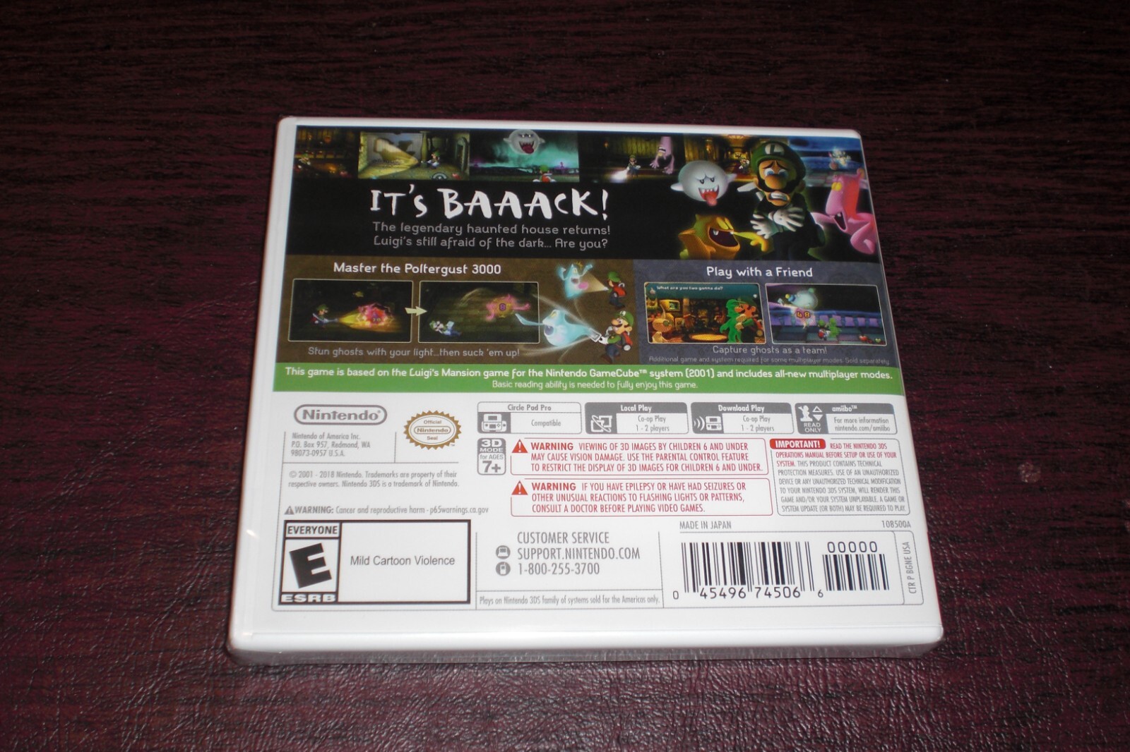 BRAND NEW Luigi”s Mansion 3DS Factory Sealed NTSC US Version Nintendo 3DS MINT