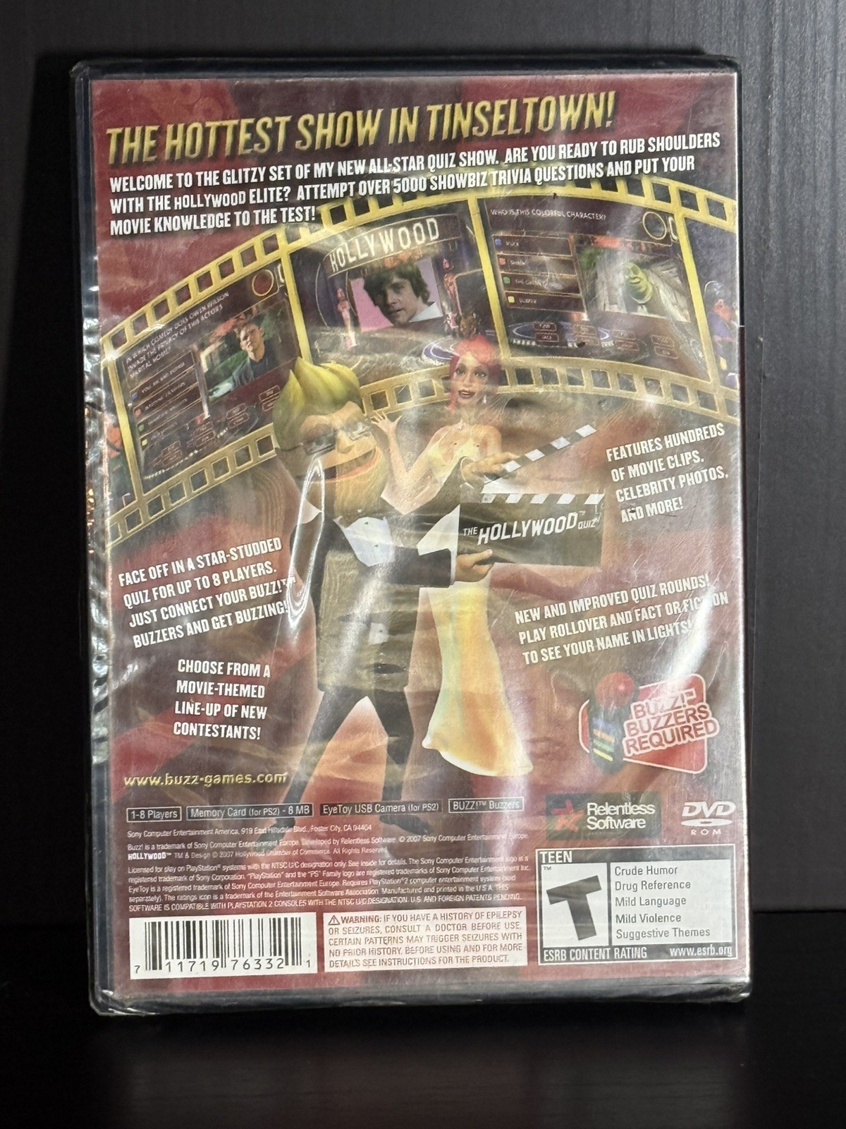 Buzz! the Hollywood Quiz – Sony PlayStation 2 Brand New Factory Sealed !