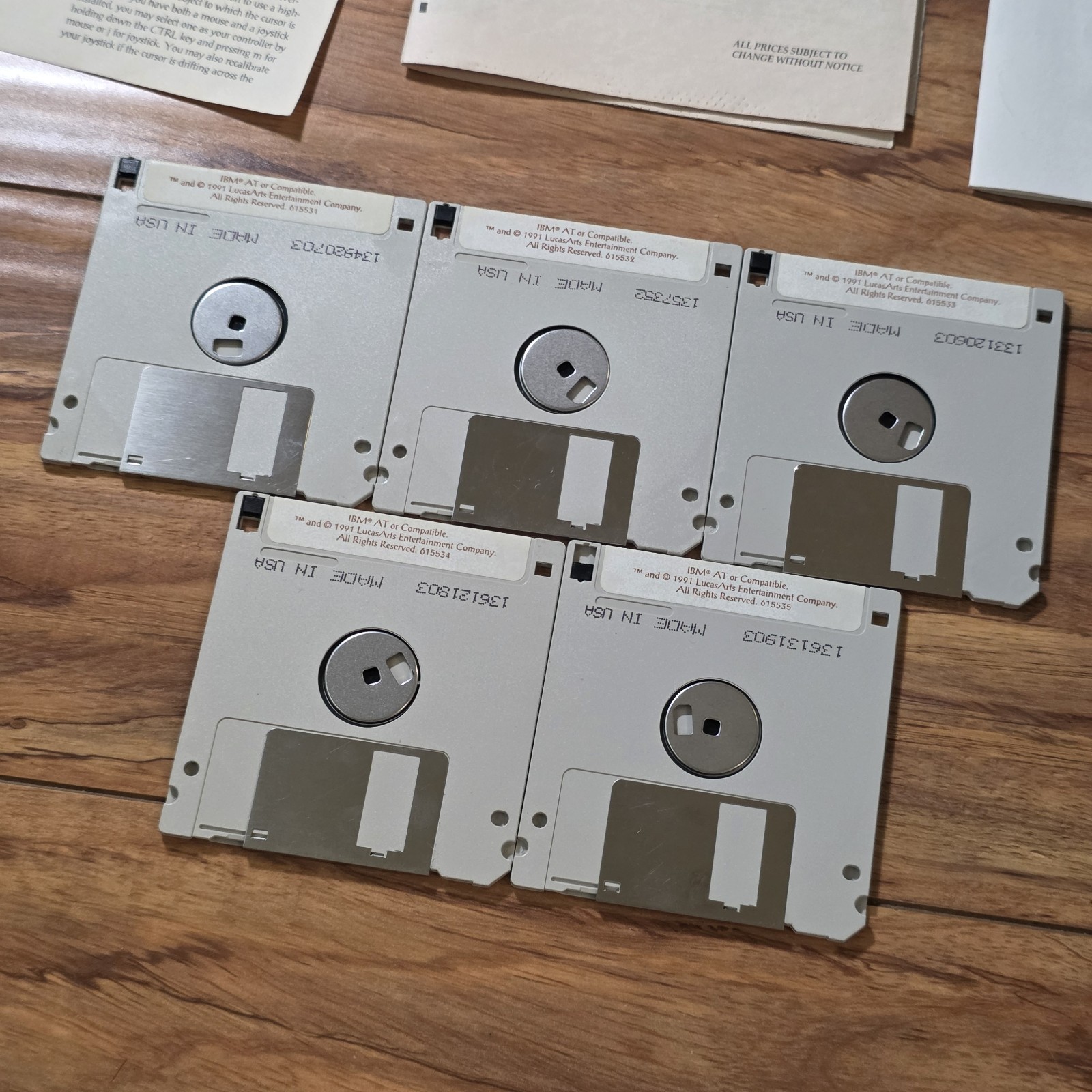 Monkey Island 2: LeChuck’s Revenge PC 3.5″ Floppy Disk 1991 MISSING SPINNER