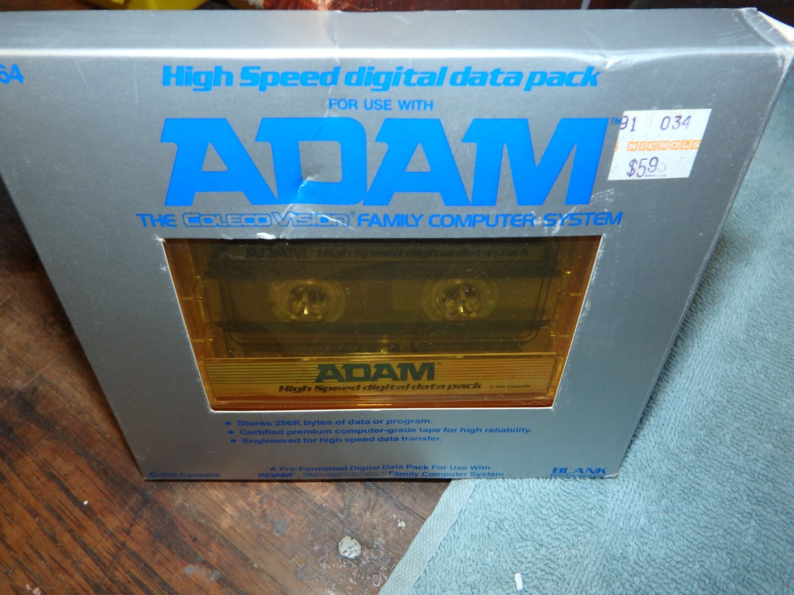 ColecoVision ADAM HIGH SPEED DIGITAL DATA PACK C-250 CASSETTE New Vintage Item