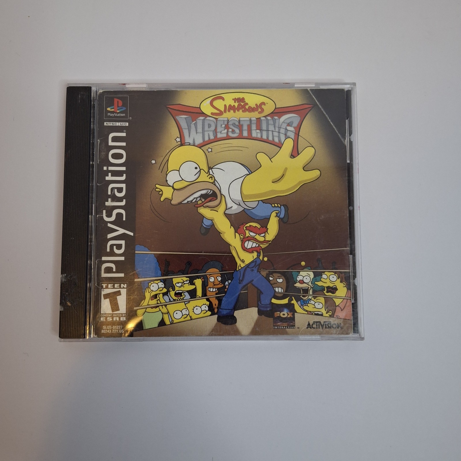 The Simpsons Wrestling Sony PlayStation 1 PS1 w/ Manual, No Back Art