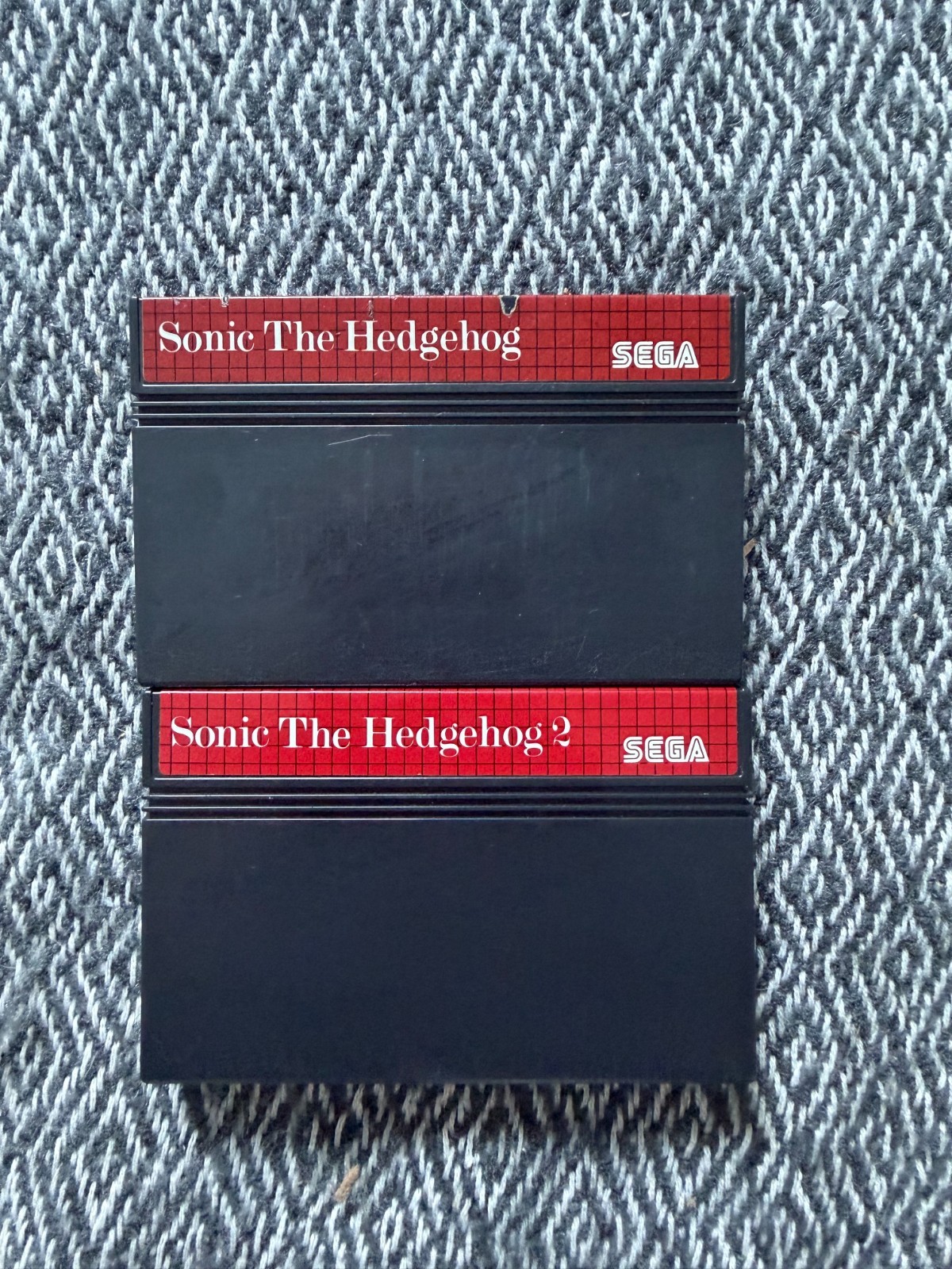 Master System SONIC THE HEDGEHOG x2 CARTS Games 1 + 2 PAL *(Works in US)*