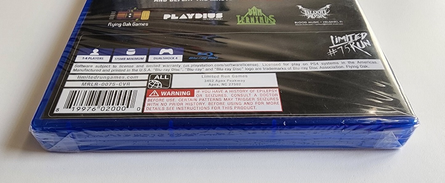 NeuroVoider Limited Edition (PlayStation 4, PS4) LRG #75 w/ Trading Card – NEW