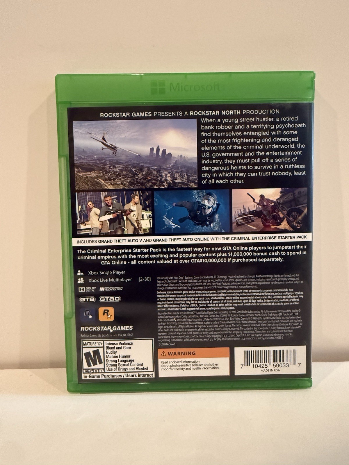 Grand Theft Auto V Premium Edition (Xbox One, 2014) – CIB w/ Map – Tested