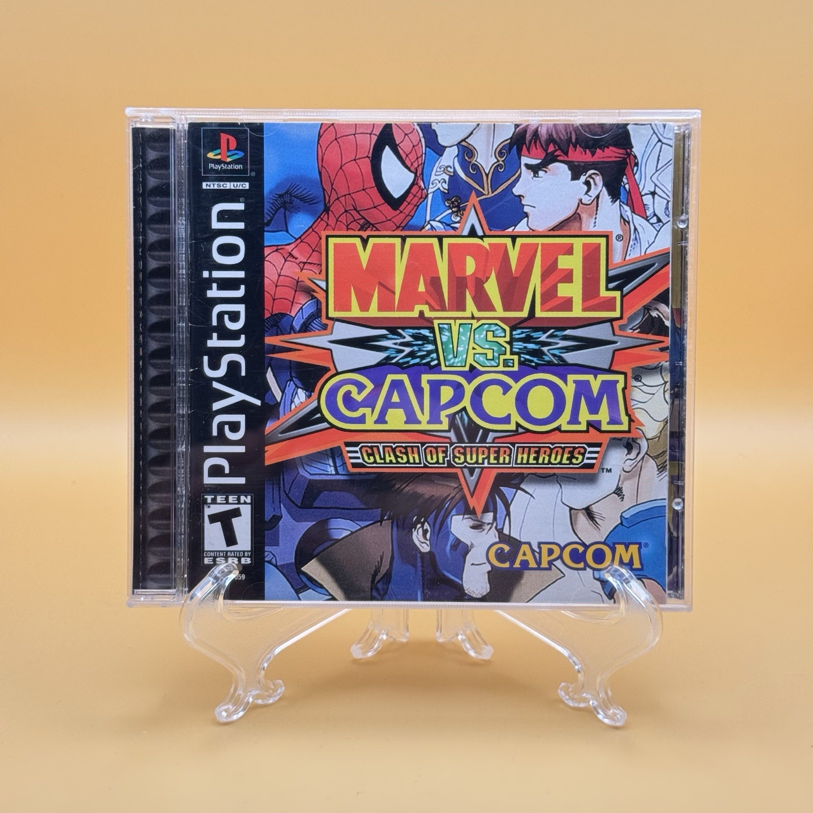 Marvel vs. Capcom: Clash of Super Heroes (Sony PlayStation 1, 2000) w/ Reg Card